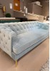 Simon Buttoned 3 Seater Sofa - Floor Model *DUSKY BLUE* 